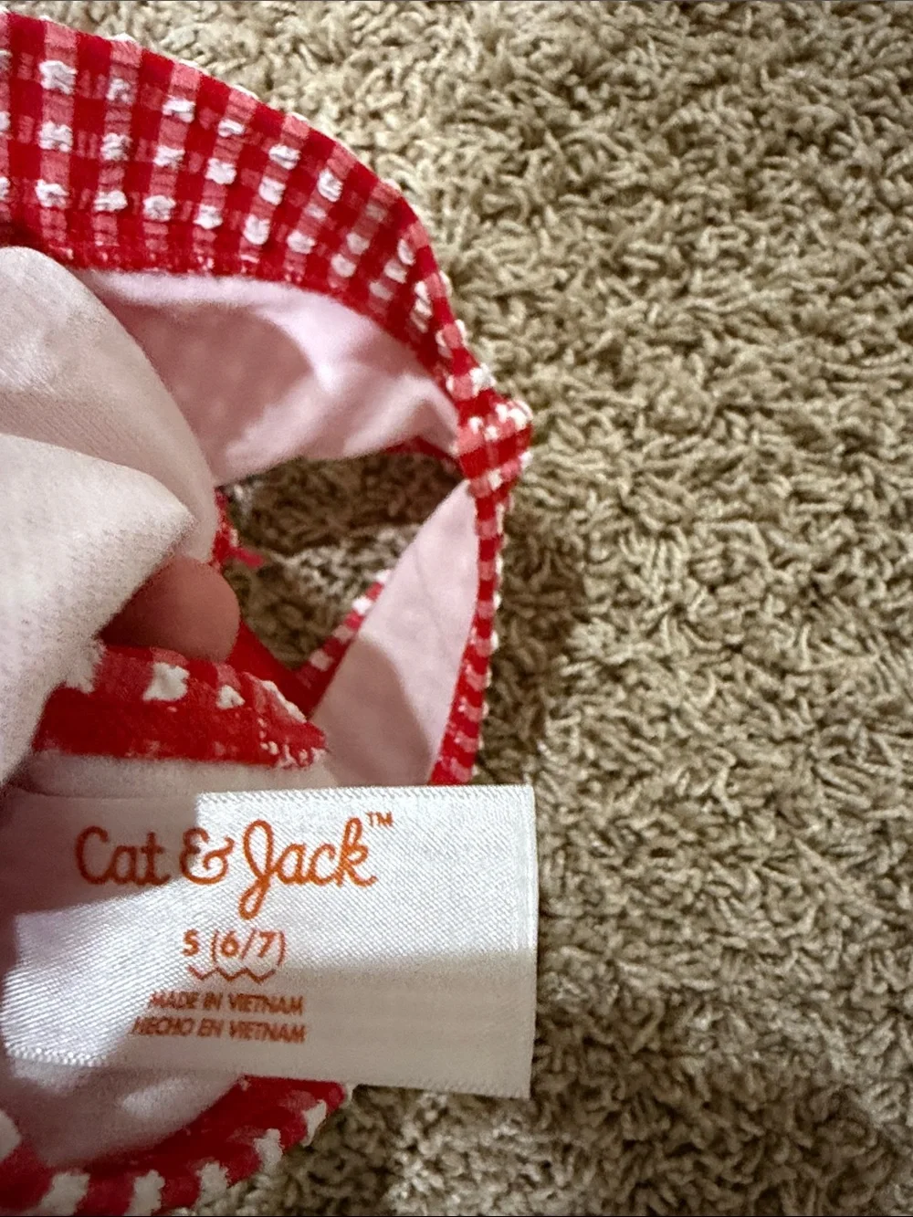 Girls Swim Set Bundle - Pink Palm, Red Gingham & Striped Tops